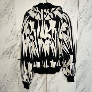 Nikita Geo Print Cotton Oversized Hoodie Sweatshirt SZ XS